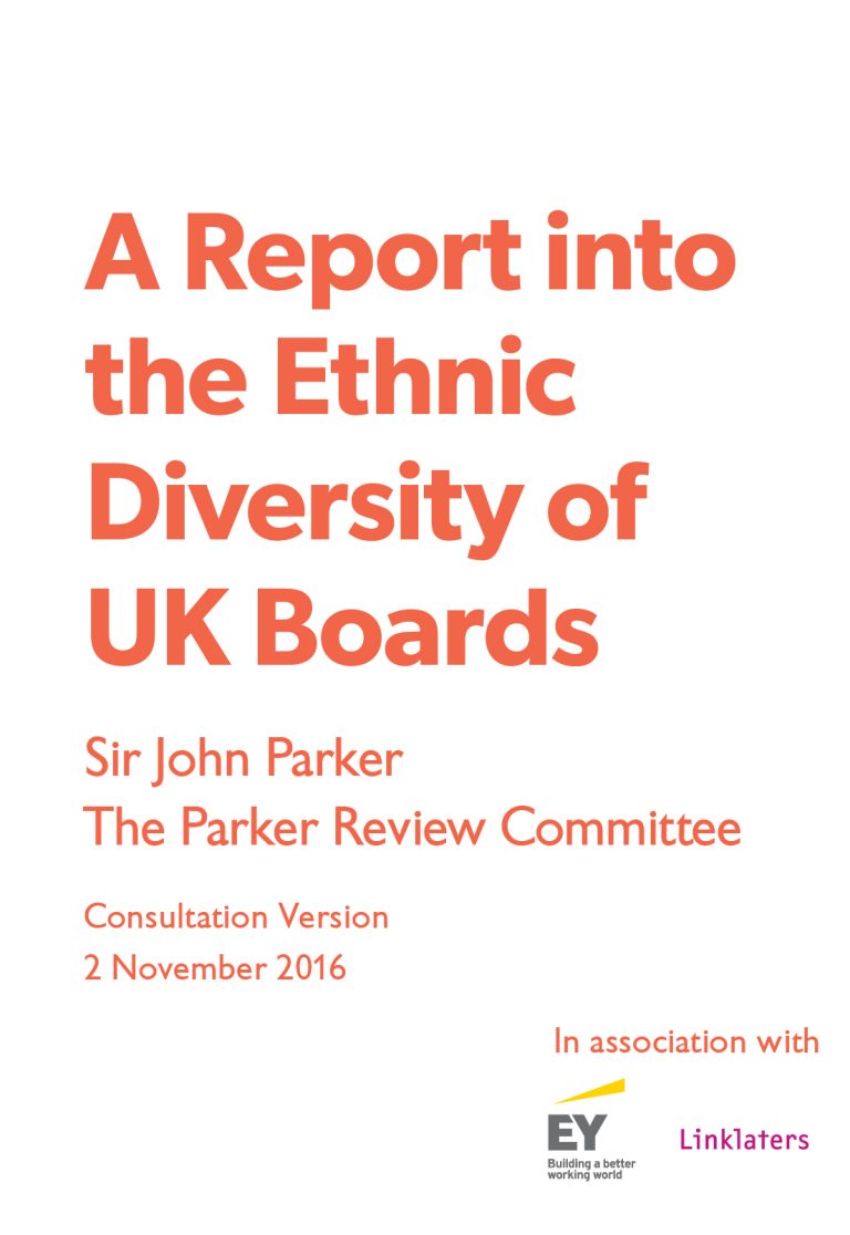 The Parker Review 2016 report cover
